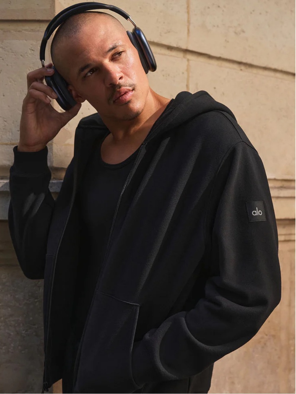 ALO yoga Renown Heavy Weight Full Zip Hoodie